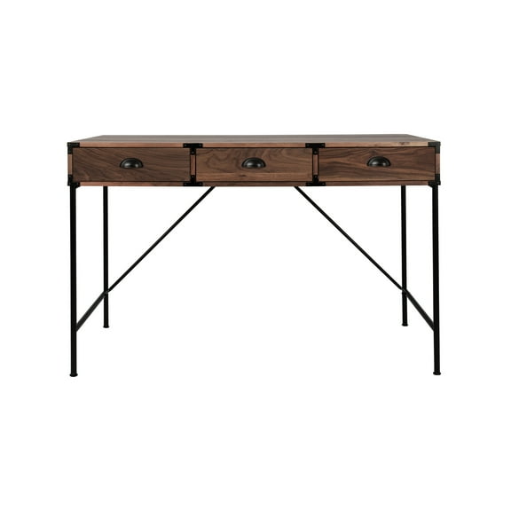 AGHDECO Orman Transitional Particle Board/Wood Desk in Walnut