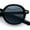All Black, variant on Vintage Vibe Hipster Fashion Round Plastic Horn Rim Sunglasses All Black