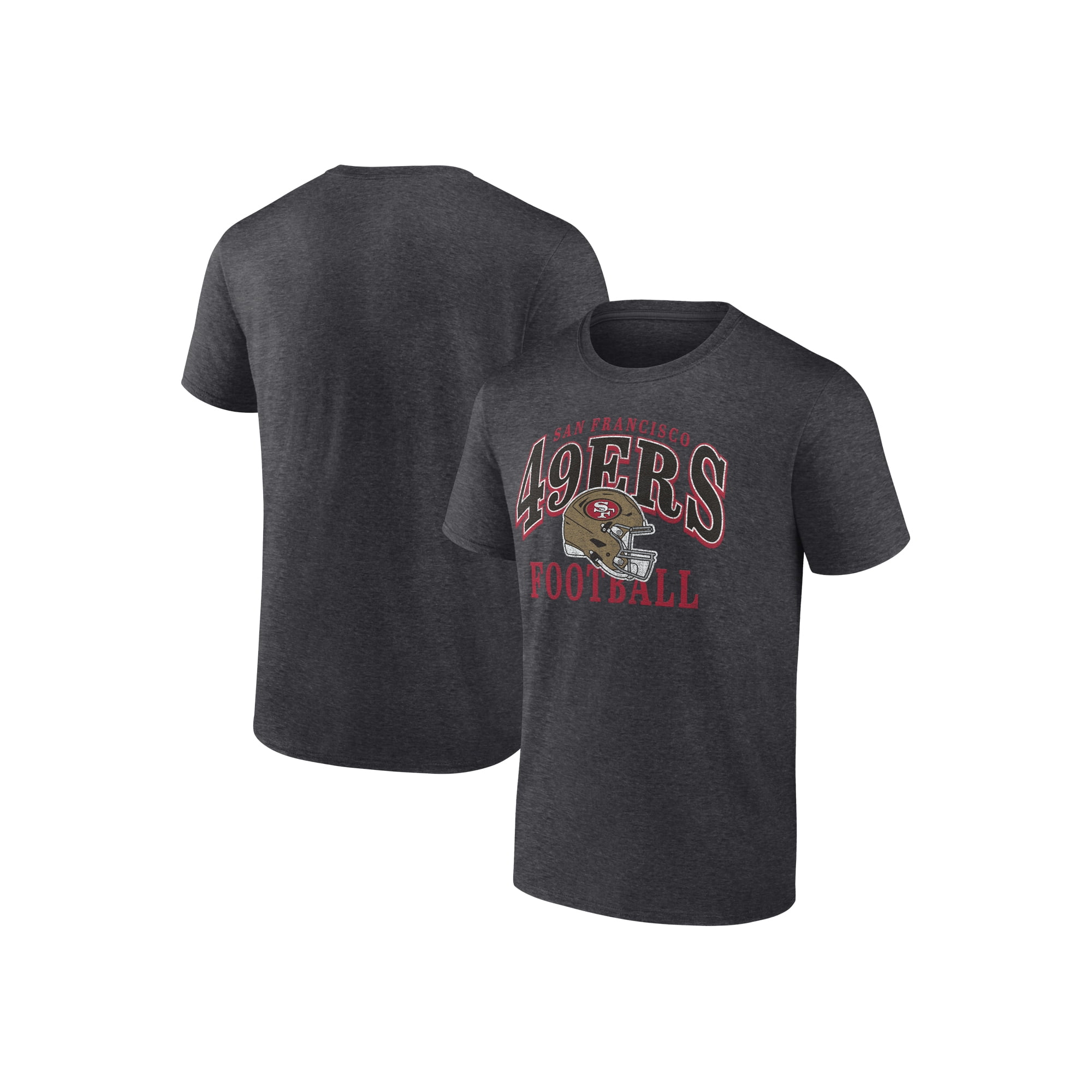 NFL San Francisco 49Ers Men's Cotton Charcoal Heather Short Sleeve T-Shirt