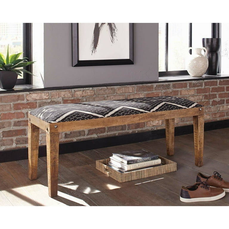 Nil upholstered cheap wood bench
