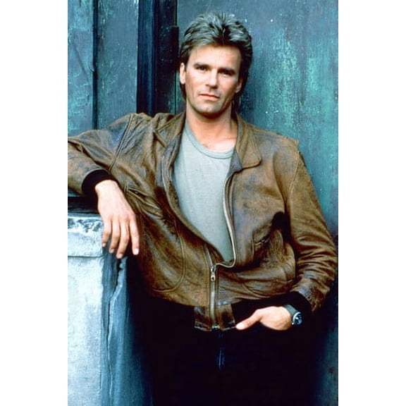 Richard Dean Anderson Macgyver In Brown Leather Jacket 24X36 Poster