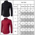 thumbnail image 1 of Camisa informal lisa con botones para hombre, camisa ajustada de manga larga para fiesta de boda Formal, camisas cruzadas, 1 of 2