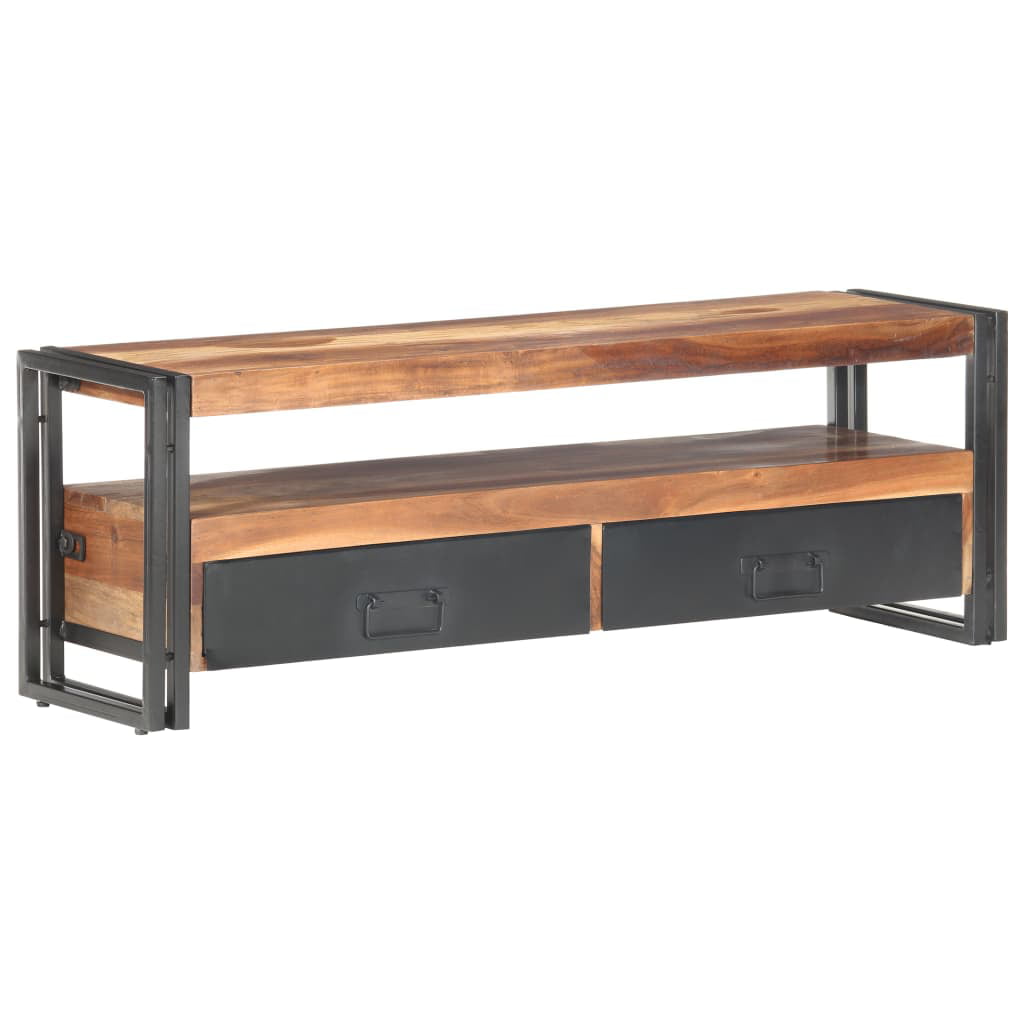 TV Cabinet Solid Wood with Sheesham Finish 47.2"x11.8"x15.7" 