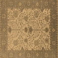thumbnail image 1 of Ahgly Company Indoor Square Oriental Brown Industrial Area Rugs, 5' Square, 1 of 4