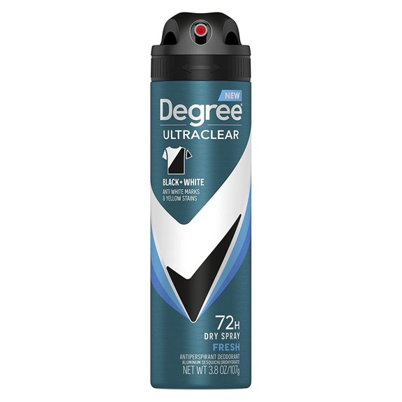 Degree Deodorant 3.8oz Dry Spray Fresh Ultraclear (Pack of 2)