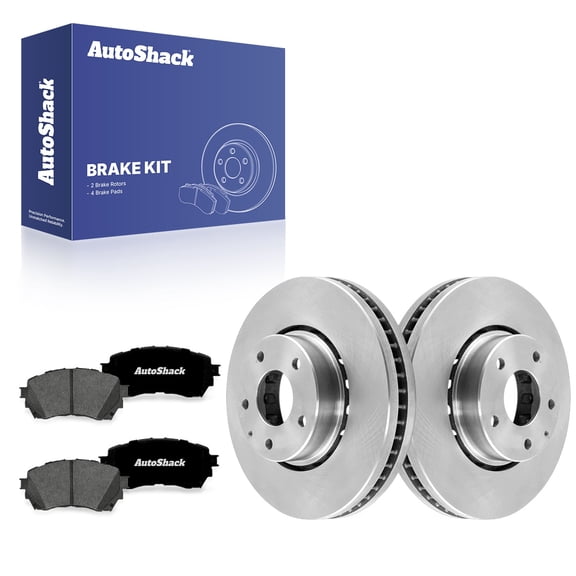 AutoShack Front Vented Brake Rotors   Premium Ceramic Pads 6-PC Brake Kit Replacement for 2019-2021 Mazda 6 11.69" (297 mm)