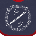 thumbnail image 4 of Inktastic Flute Musician Instrument Gift Boys or Girls Baby Bib, 4 of 4