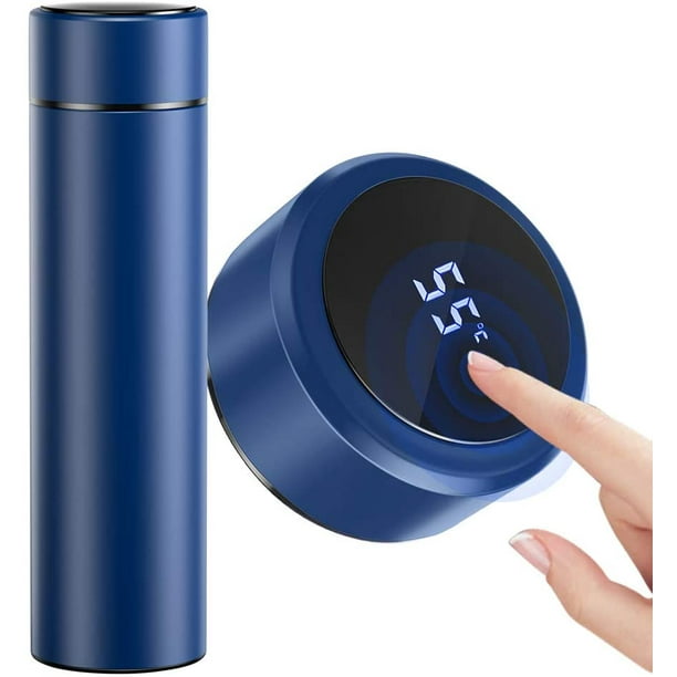 Botella termo, botella de agua Taza aislada al vacío Acero inoxidable 304, Pantalla táctil LED Pantalla de temperatura, Botella de sellado de taza inteligente Ideal para frío y calor Xemadio LL-1637
