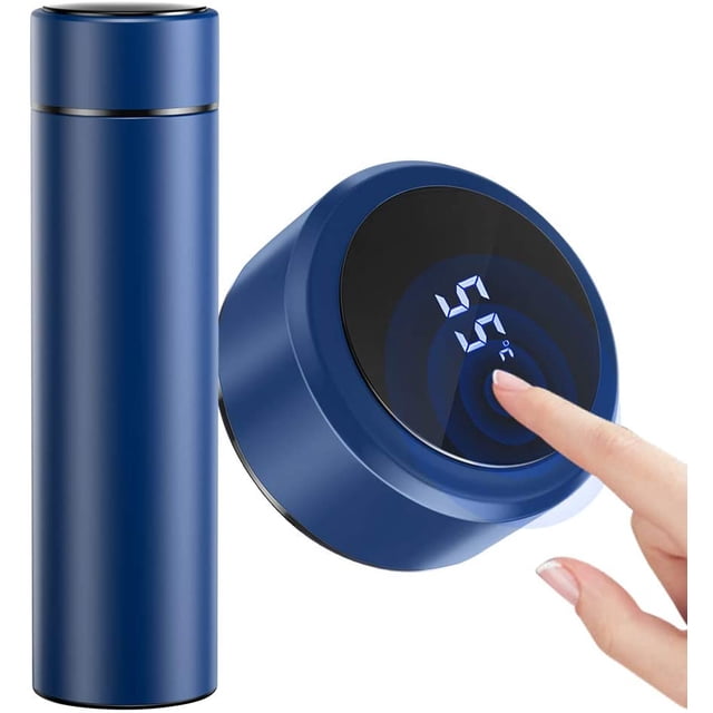 Botella termo, botella de agua Taza aislada al vacío Acero inoxidable 304, Pantalla táctil LED Pantalla de temperatura, Botella de sellado de taza inteligente Ideal para frío y calor Xemadio LL-1637