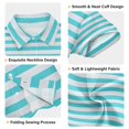 thumbnail image 3 of Dailycode Small Short Sleeve Button Down Shirts Turquoise White Stripe Casual Shirt 3-10 Years, 3 of 9