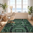 thumbnail image 3 of Design&I 5'x7' Washable Area Rug Snag-Free, Skid-Resistant Motif Bold Pitch Frame Door Center Goal Soccer Field Stadium Playful Expressive for Dining Room, Under Table, Home Office, 3 of 7