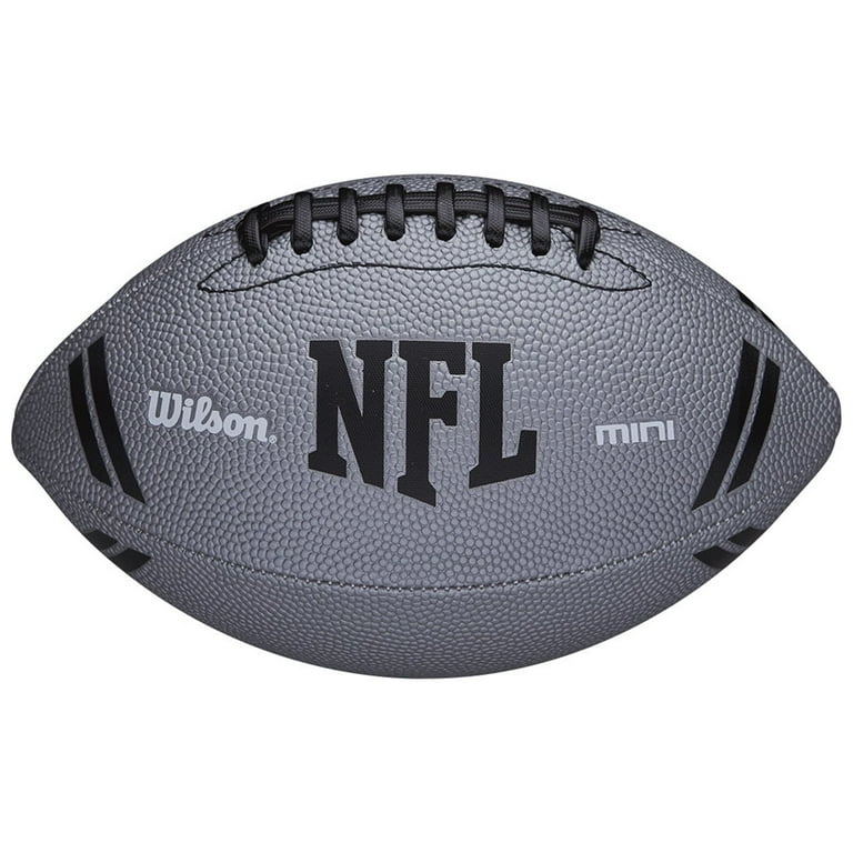 4 pack) Wilson NFL Mini Size Football, Grey, Composite Leather
