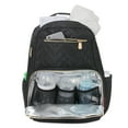 thumbnail image 4 of Fisher-Price Morgan Quilted Backpack Diaper Bag - Changing Pad, Stroller Clips - 2 Piece, Black, 4 of 11