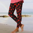 thumbnail image 6 of Feancey Prime Sales Today Valentines Day Womens Workout Leggings No Front Seam High Waisted Yoga Pants Novelty Heart Print Tummy Control Tights for Women Multicolor XXL, 6 of 7