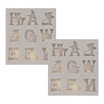 thumbnail image 1 of 2pcs Halloween Witch Ghost Pumpkin Letters Cake Mold DIY Cake Fondant Baking Mold Light Grey, 1 of 8