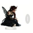 thumbnail image 2 of RuiJiao Mesmerizing 2D Flat Black Fairy Butterfly Home Decor - Enchanting Bedroom, Office, and Café Ornament for a Whimsical Touch, 2 of 8