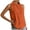 Orange, variant on iHengLiXing Tops for Women Plus Size Women's Casual Solid Color Sleeveless Button-up Top Shirts XXL