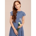 thumbnail image 5 of Drtj A-line Scoop Floor-Length Chiffon Flower Girl Dress Junior Bridesmaid Dress 2-14T, 5 of 6