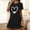 Black, variant on Sakmal Playful Womens Moomoo Nightgown Lightweight Oversized Black Moomoo Dress Short Sleeve Short Heart Print Crew Neck Nightgowns S-2XL