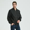 thumbnail image 3 of HANMUN Men's Slim Fit Lightweight Sportswear Jacket Casual Bomber Jacket, 3 of 8