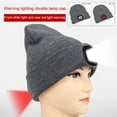 thumbnail image 3 of Unisex Led Beanie Hat Invierno Cálido Sombrero De Punto Usb Recargable Faro Sombrero Para Esquí Al Aire Libre Senderismo Vogacara OD016376-01, 3 of 6