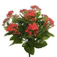 thumbnail image 1 of Vickerman 15.5" Red Polyester Kalanchoe Bush With 126 Leaves And 270 Flowers And Buds, 1 of 5