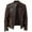 C4_Brown, variant on Men's Autumn and Winter Stand Collar Leather Jacket Zip Faux Leather Biker Jacket Long Sleeve Jacket