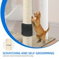 thumbnail image 6 of Dextrus 69" Wooden Cat Tree with Condo,Cat Tower Indoor with Self-Grooming Brush,Hammock, Scratch Post, Board and Detachable Cushions,for Kittens and Large Cats ,Greige, 6 of 6