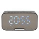 thumbnail image 2 of Altavoz Bluetooth con Despertador Digital Pantalla de Temperatura Anuncio de Voz Radio FM Espejo Despertador Altavoz Negro, 2 of 8