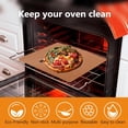 thumbnail image 6 of JESIN 2 Pack Thickened Copper Oven Liners for Bottom of Oven , Reusable 16x24 Inch Heavy Duty Non Stick Teflon Oven Mats, Fit Electric Gas Toaster Convection Microwave Ovens Grills, 6 of 7