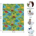 thumbnail image 4 of Dinosaurs River Volcano Green Pattern Blanket,Comfortable Soft Flannel Throw Blanket,All Season,Warm Lightweight Blankets for Sofa Bed Couch Living Room Chair,30"x40", 4 of 4