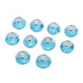 thumbnail image 1 of 10 cuentas de vidrio de Murano con agujeros grandes de 14 mm para hacer joyas Azul, 1 of 9