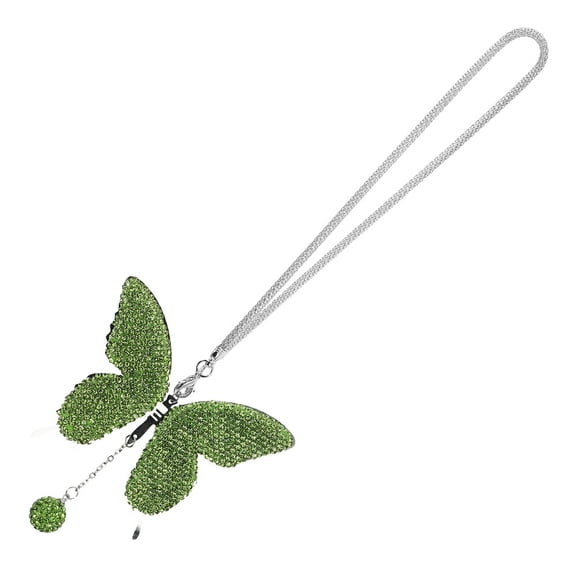 Bling Car Accessories for Women Rearview Mirror Hanging Girl Light Green