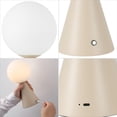 thumbnail image 4 of JONATHAN Y Macie 11.75" Modern Minimalist Globe Rechargeable/Cordless Dimmable Integrated LED Table Lamp with Touch Sensor, Almond (Set of 2), JYL7159C-SET2, 4 of 6