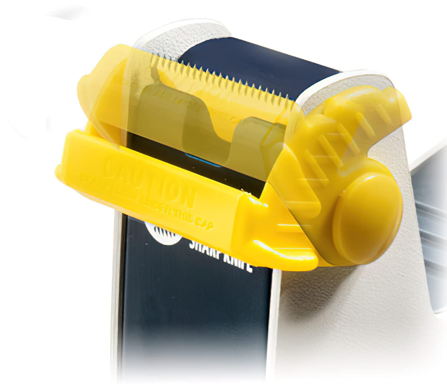 Excell ET-117 Multi-Track Bench Tape Dispenser for 1" Wide Roll of Tape; 3" Core; Safety Blade Cover; Sturdy Weighted Metal Base; Anti-Rust Blade
