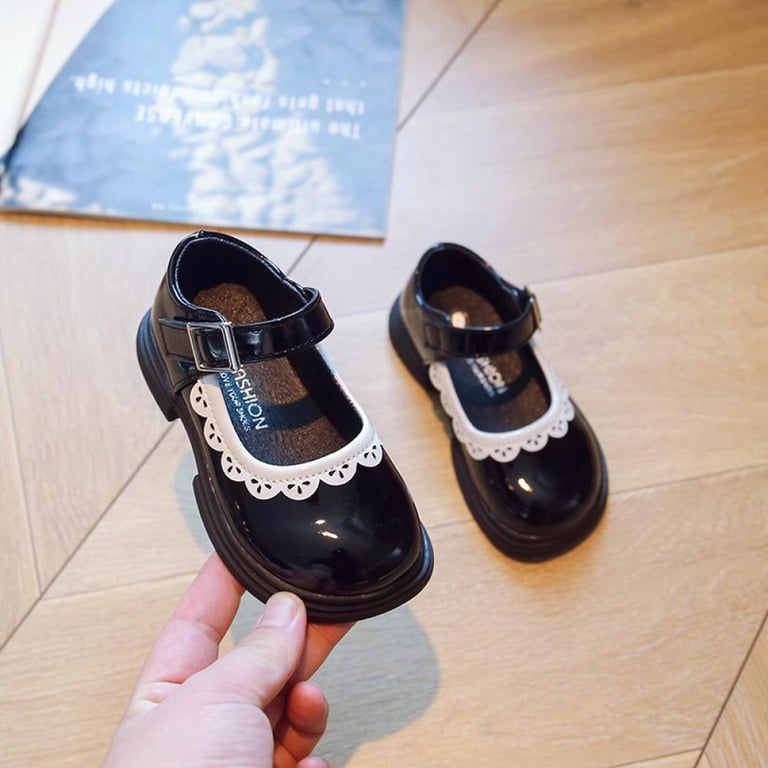 Kids Girls Dress Shoes Mary Janes Vintage Pearls Little Girl's PU Leather  Princess Shoes School Kids Flats Shoes - Walmart.com