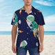 thumbnail image 2 of Fotbe Astronaut Dinosaur and Space Camisa Hawaiana para Hombre Unisex – Camisa Casual de Verano con Botones de Manga Corta de Algodón y Lino,XX-Large, 2 of 7