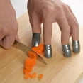 thumbnail image 2 of 4 Pack 304Stainless Steel Finger Guards Professional Slicing Finger Guards Safe Finger Protectors Kitchen Cooking Gadget, 2 of 19