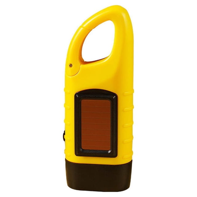 relayinert Outdoor Solar Multifunctional Hand Cranked Flashlight Mountaineering Powered Yellow
