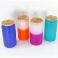 thumbnail image 5 of 16oz Blank Sublimation color changing glass Jar Cans Tumblers (Includes Bamboo Lid  Straw), 5 of 9