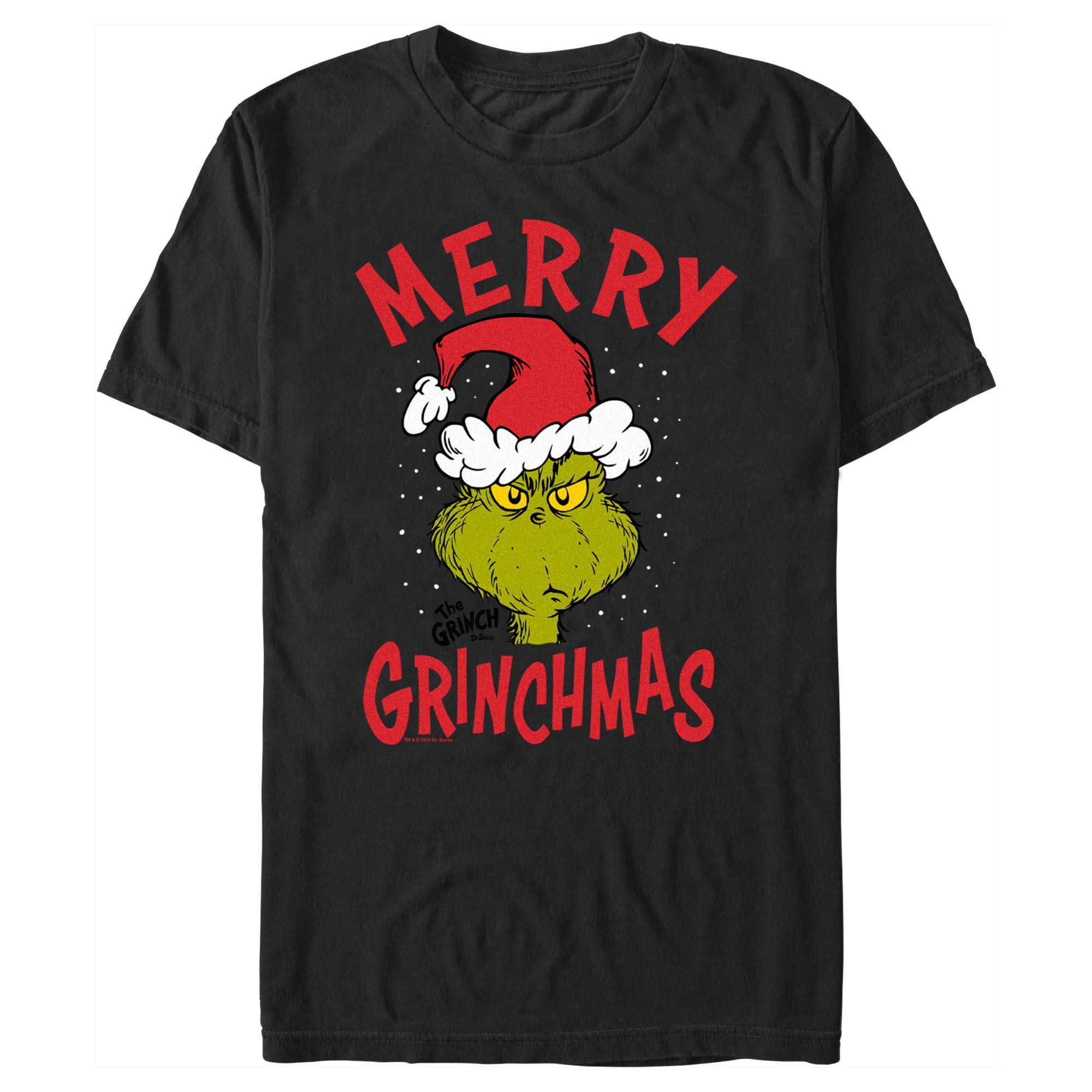 Men s Dr. Seuss Merry Grinchmas Graphic T Shirt Walmart