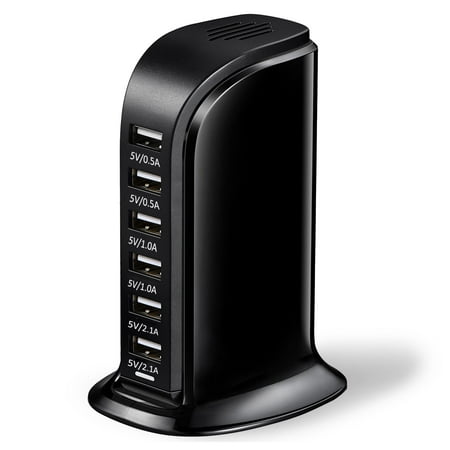USB Charging Station, EEEKit 6-Port Smart IC Tech Charging Station Hub 6A 30W Wall Charger Desktop USB Tower Power Adapter For iPhone iPad Samsung Galaxy Tablet and More
