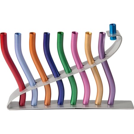 Yair Emanuel Hanukkah Menorah in Multicolors