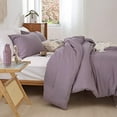 thumbnail image 6 of Oversized King Comforter 128x120, 3pcs Super King Plus Comforter (1 Dusty Purple Comforter & 2 Pillowcases) Lightweight Oversized King Bedding Set Quilt, 6 of 9