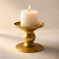 thumbnail image 5 of Dpityserensio Vintage Gold Metal Candle Short Iron Candlestick Stand Decorative Table Centerpiece for Wedding Dinner Party Home Decor, 5 of 7