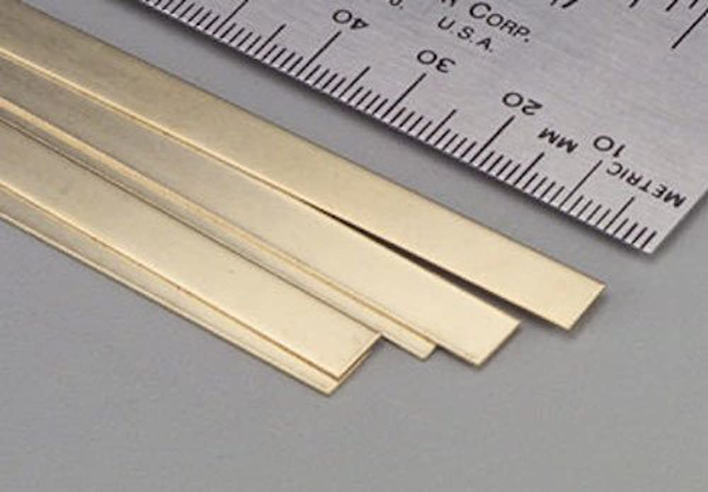 Brass Strips,36",.016 x 1/4 (5) MultiColored