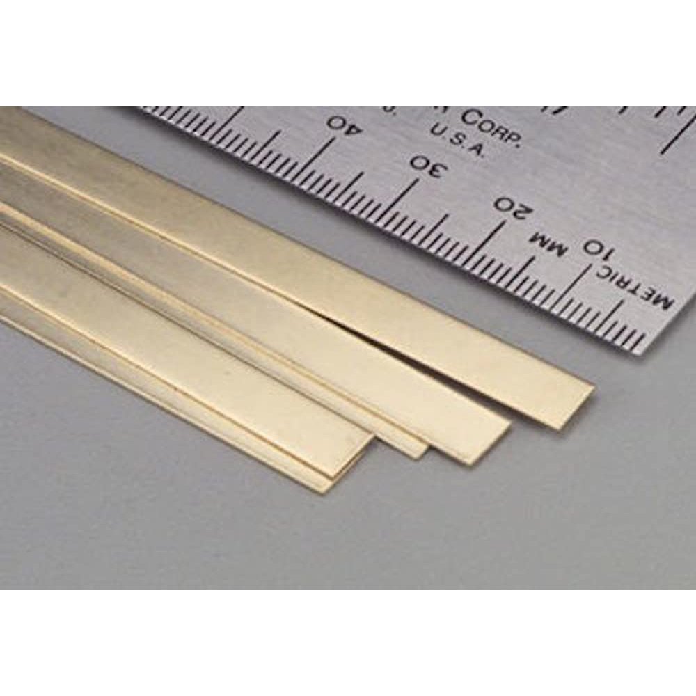 Brass Strips,36",.016 x 1/4 (5) MultiColored