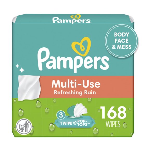 Toallitas para Bebé Pampers Multiusos Refrescantes Lluvia 168 Unidades