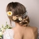 thumbnail image 3 of 20 piezas de clips para el cabello con flores falsas, accesorios para el cabello de flores para mujeres y niñas, color beige, 3 of 7