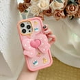 thumbnail image 2 of Case for iPhone 15 Pro,Cute 3D Kawaii Phone Cases Funny Butter Bear Angel Cartoon Cover with Keychain Soft Silicone Gel Drop Protection Case Women Girls for iPhone 15 Pro, 2 of 7
